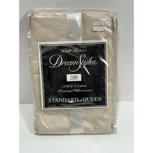 Dan River's Dream Styles 500 thread count 2 Queen Oat Ivory Luxury Pillowcases